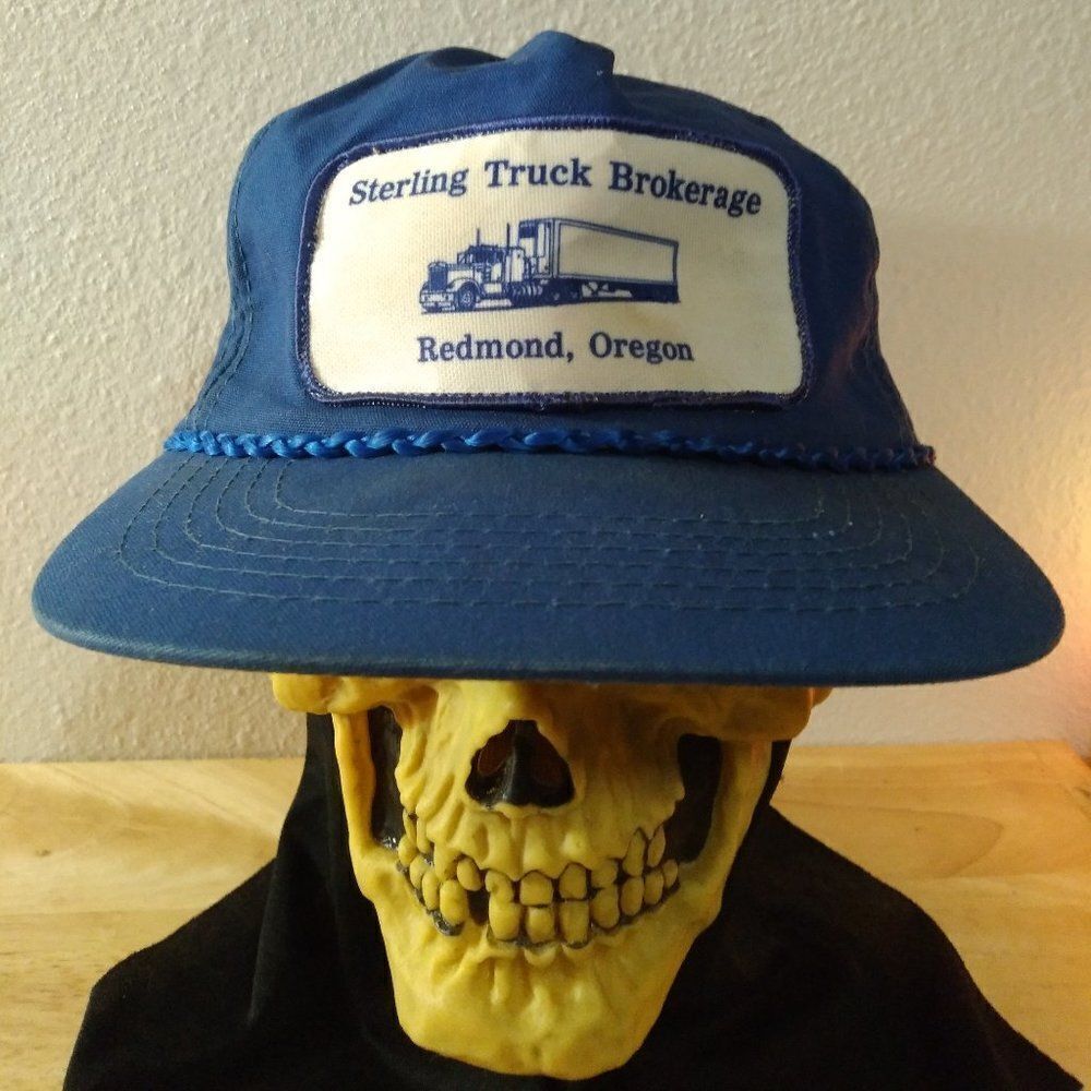 Vintage Sterling Truck Brokerage Oregon Patch Rope Snap Back Trucker Hat
